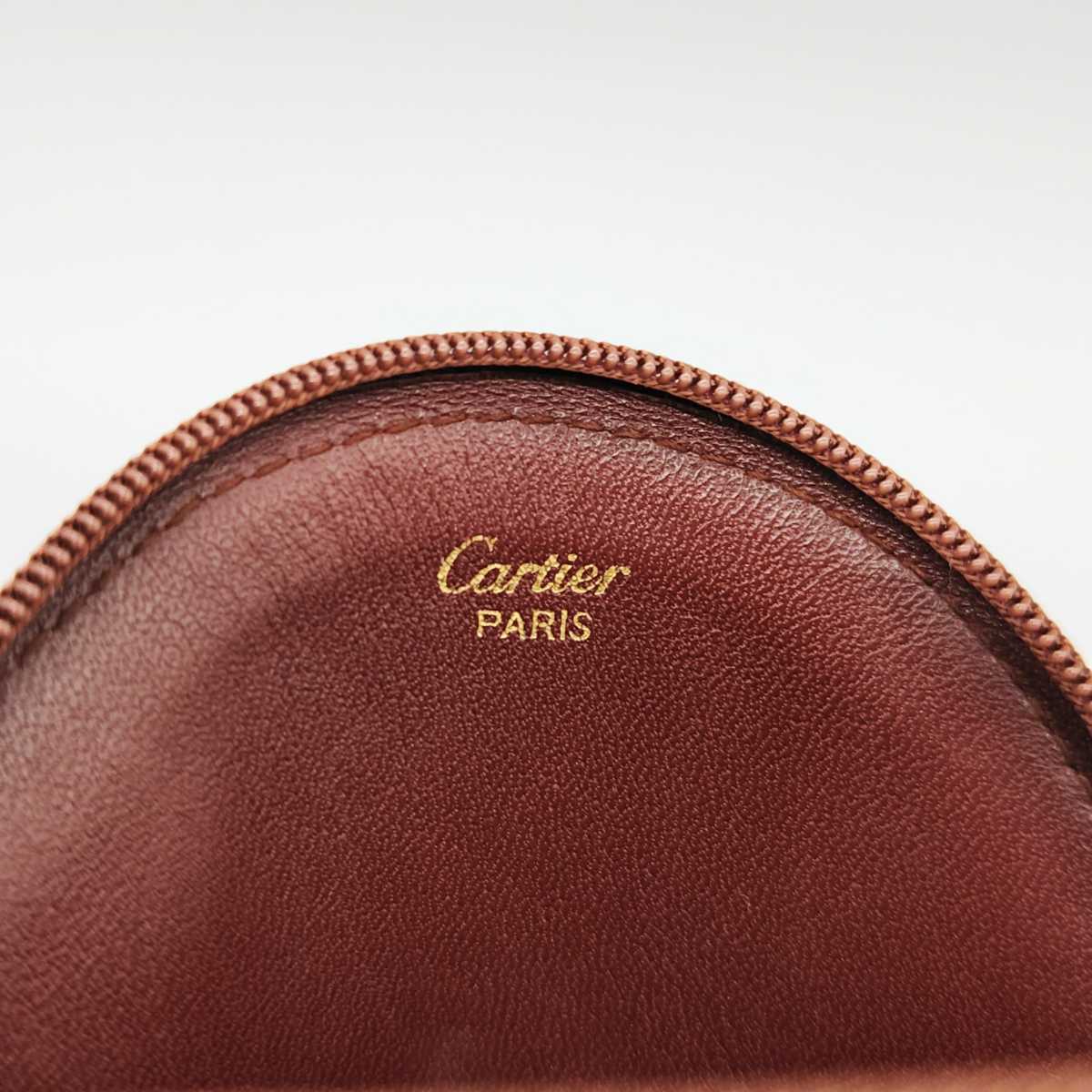 Cartier カルティエ マストライン コインケース 小銭入れ 丸型 レザー