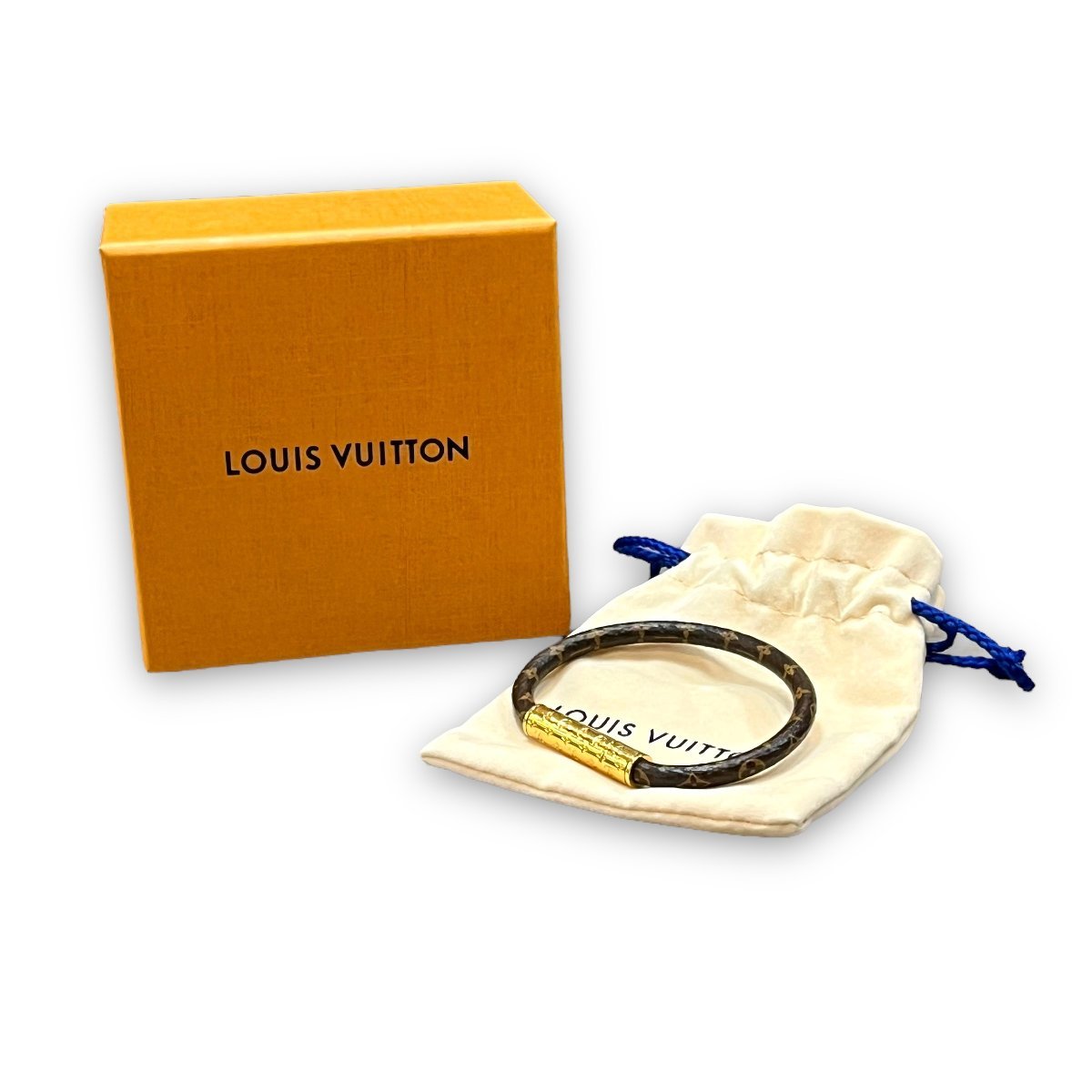  Louis Vuitton LOUIS VUITTON brass re*LV Comfi electron .ruM6334E bracele bangle Brown 