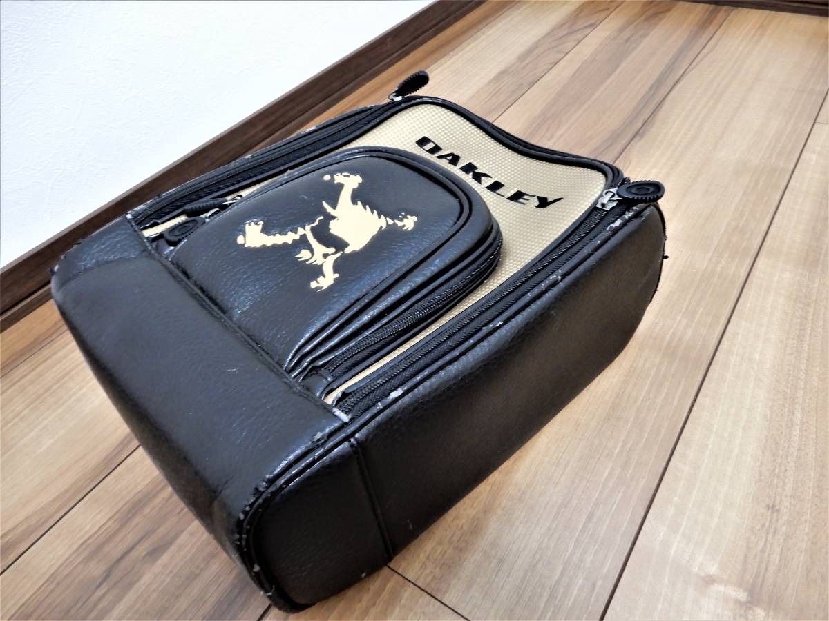  used Oacley Skull shoes bag / case sneakers inserting Golf handbag black / Gold black / gold 