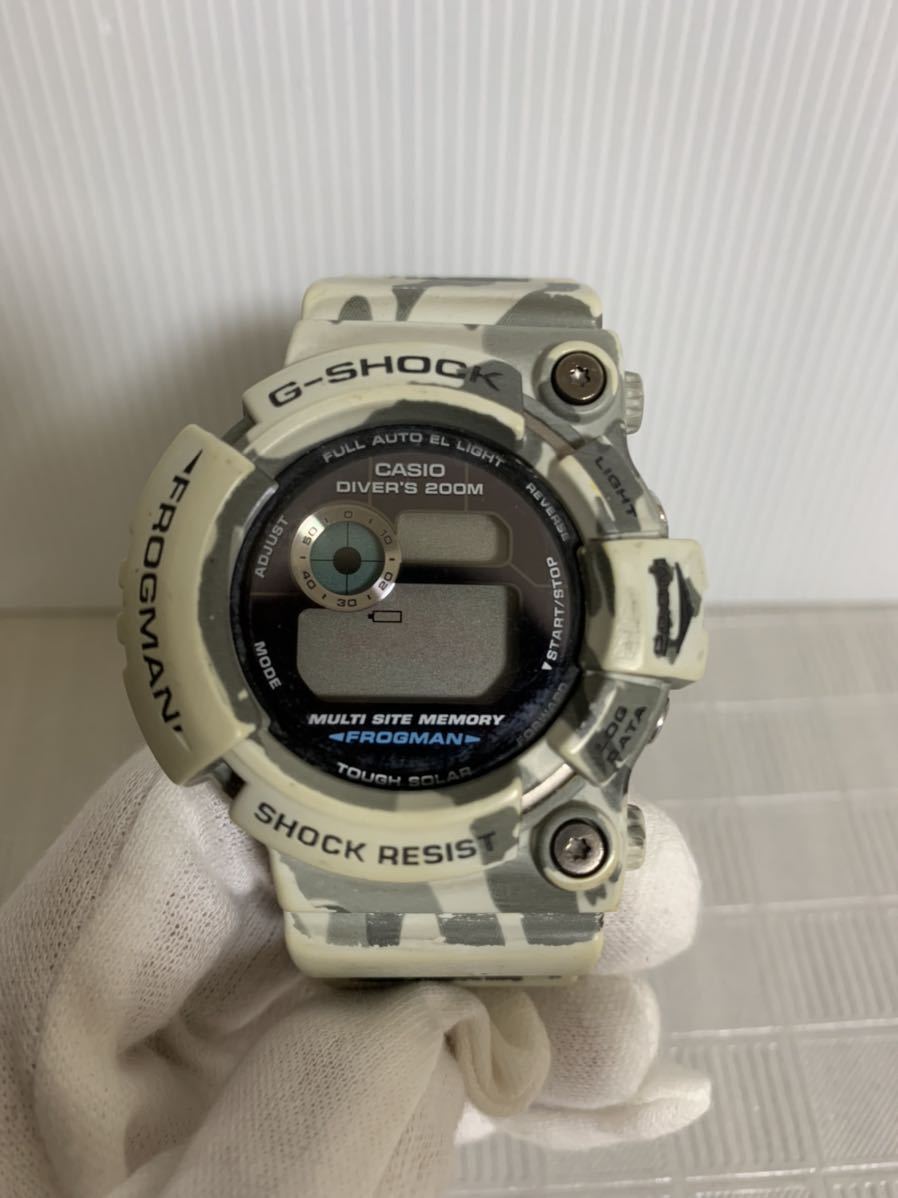 CASIO G-SHOCK FROGMAN GW-200CF/カシオ Gショック フロッグマン腕時計/カモフラ/ウォッチ/現在動作不動/USED/使用感/部品取り用/ジャンク_画像1