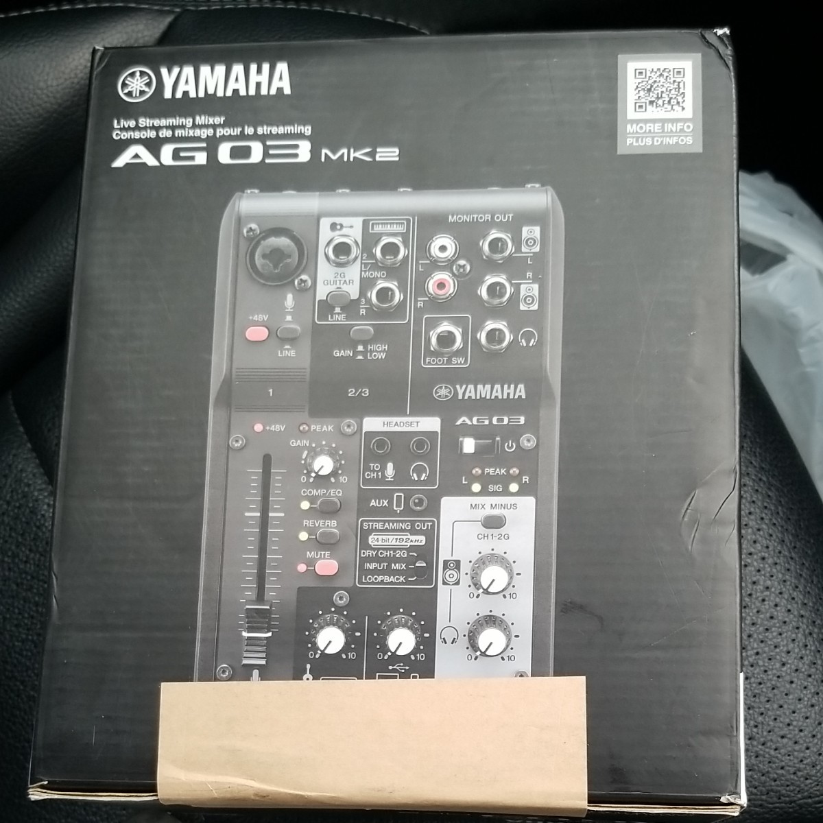 訳あり新品未開封　ヤマハ YAMAHA ライブストリーミングミキサー 3チャンネル ブラック AG03MK2 B