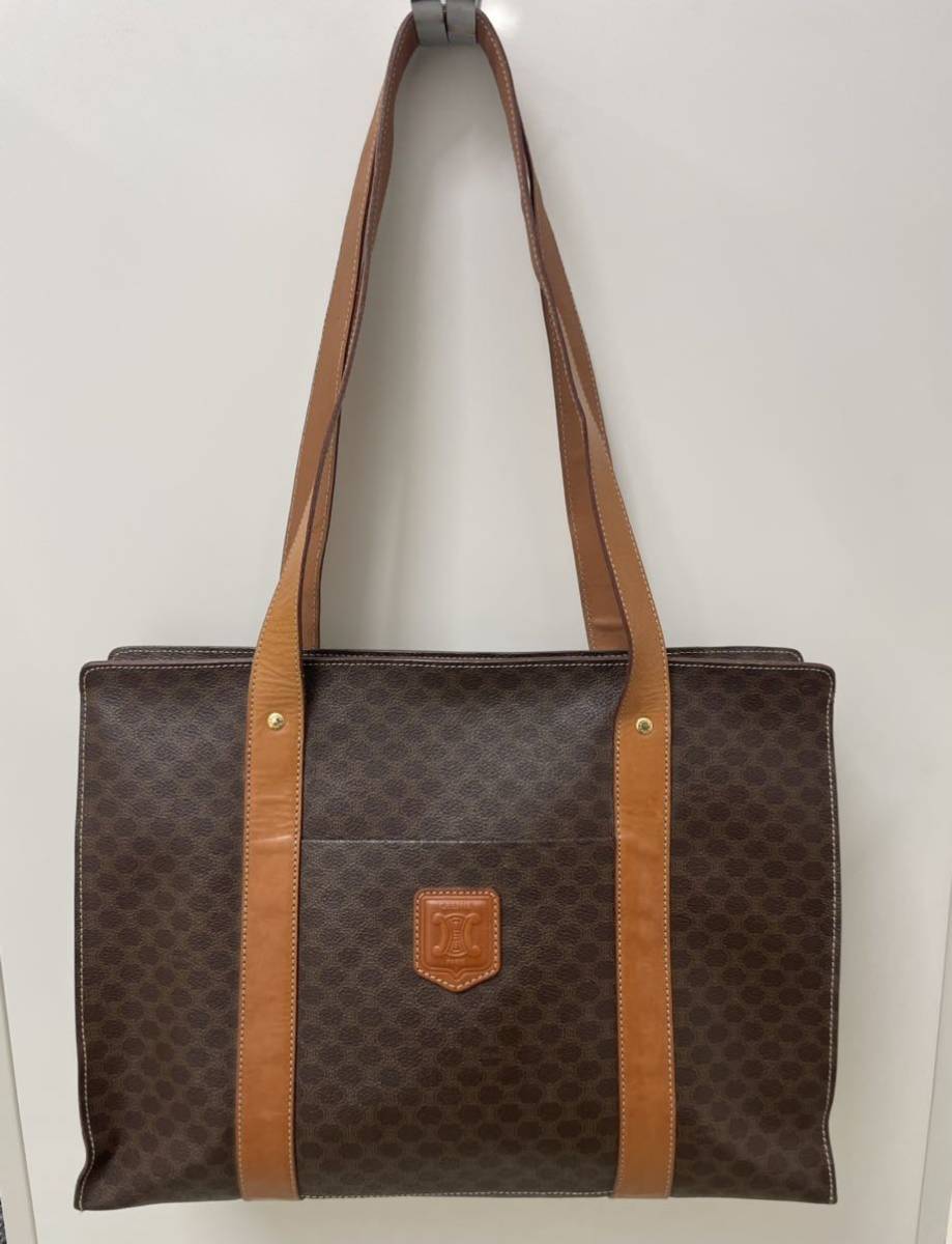 希少 CELINE セリーヌ オールドセリーヌマカダム 柄 トートバッグ