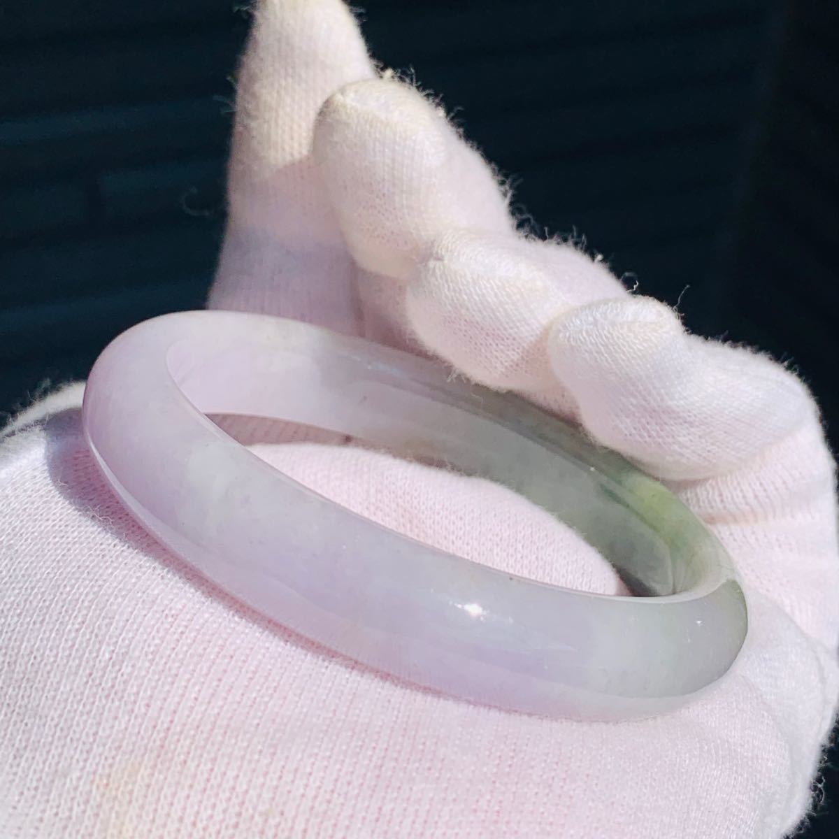 本翡翠 ヒスイ腕輪 ミャンマーヒスイ バングル 内径52.7mm