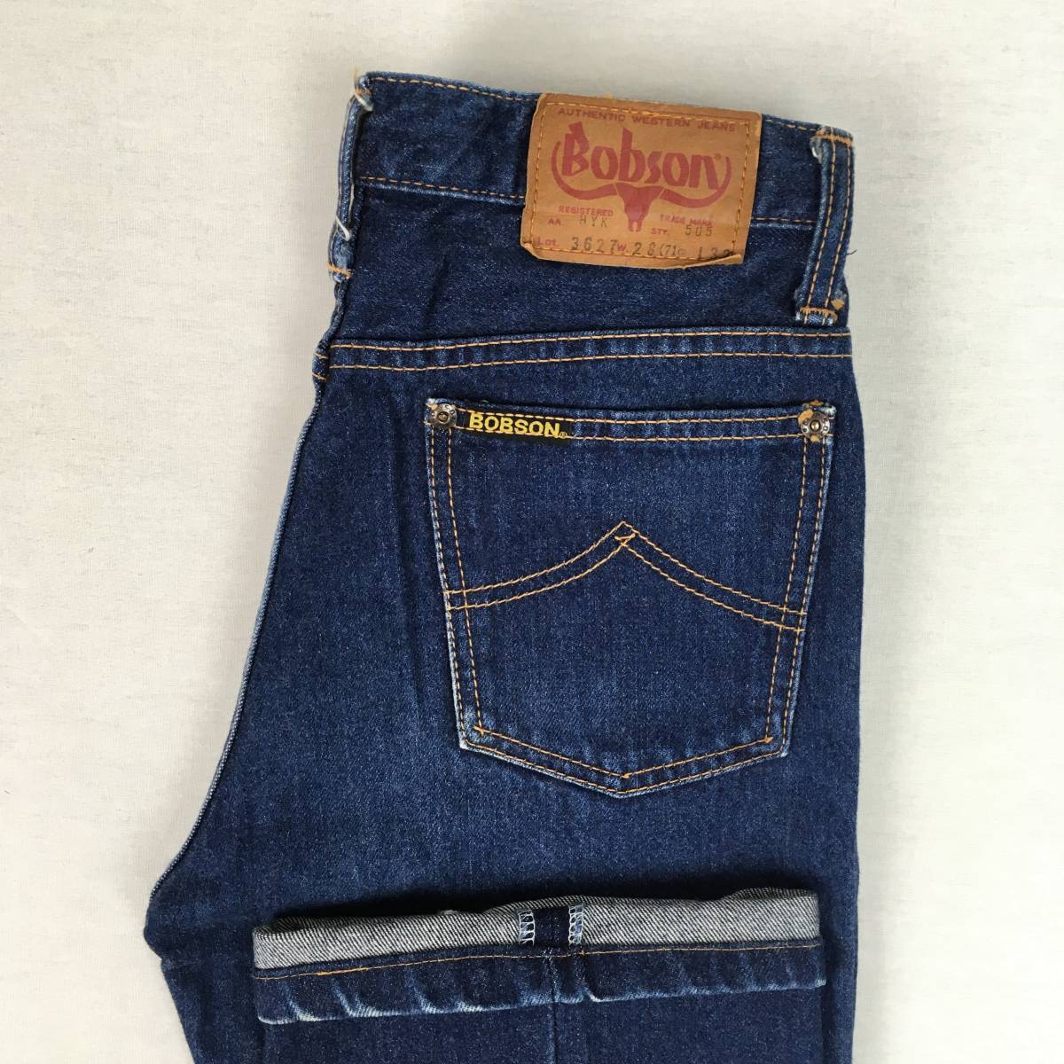 BOBSON Bobson 3627 Denim jeans W28 L32 paper patch Zip fly 