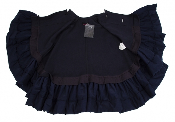  Toriko Comme des Garcons Toriko special switch big button cotton inside poncho coat navy blue S [ lady's ]
