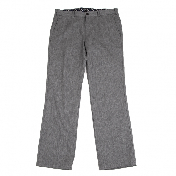 新素材新作 コムデギャルソン オムCOMME des GARCONS HOMME 裏ストライプウールギャバテーパードパンツ グレーXS 【メンズ】 ボトムス 新素材新作 コムデギャルソン オムCOMME des GARCONS HOMME 裏ストライプウールギャバテーパードパンツ グレーXS 【メンズ】 ボトムス