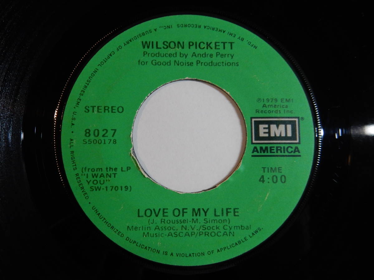 Wilson Pickett I Want You / Love Of My Life EMI America US 8027 200488 SOUL ソウル レコード 7インチ 45_画像2