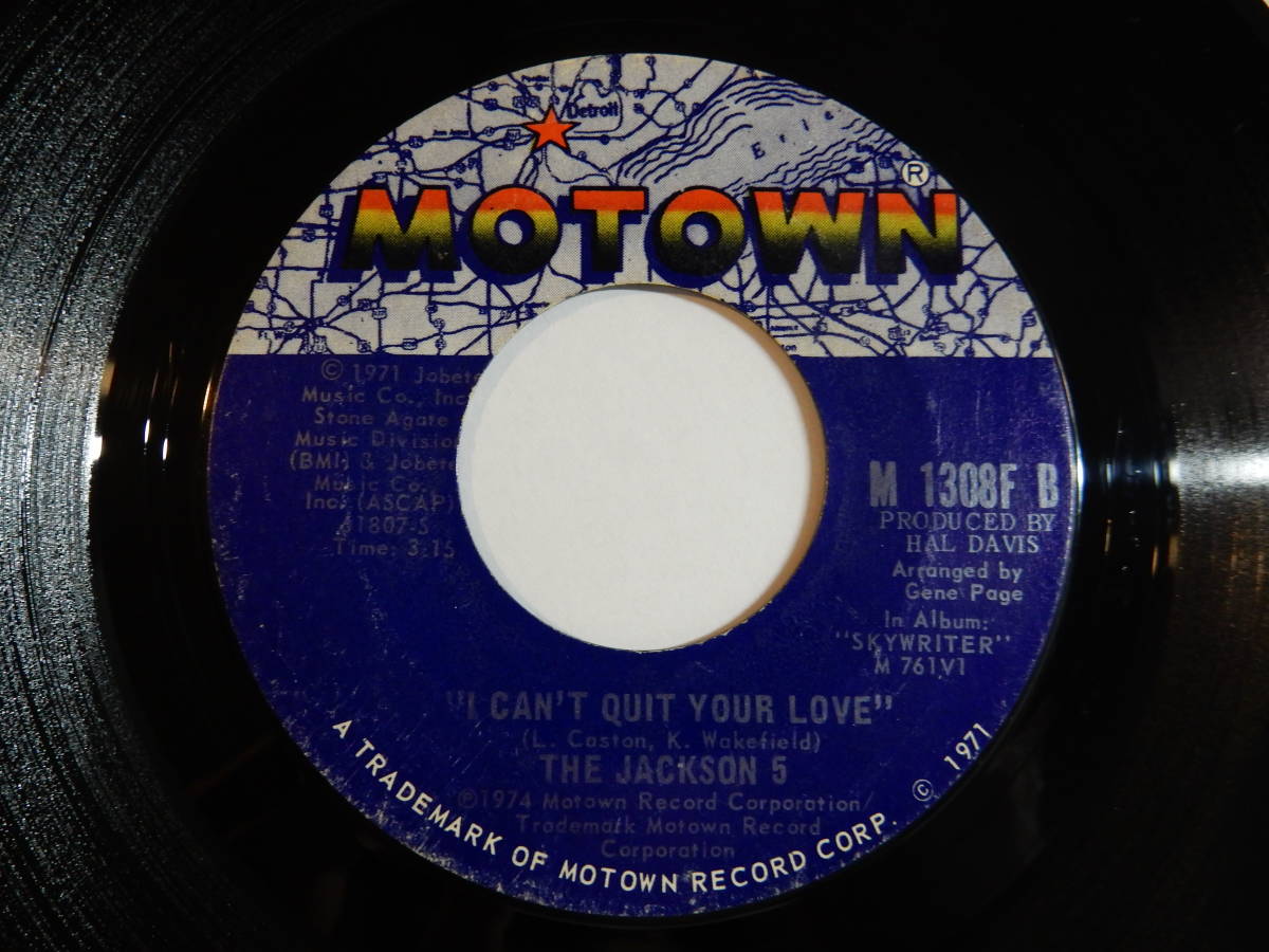 Jackson 5 Whatever You Got, I Want / I Can't Quit Your Love Motown US M 1308F 200620 SOUL ソウル レコード 7インチ 45_画像2