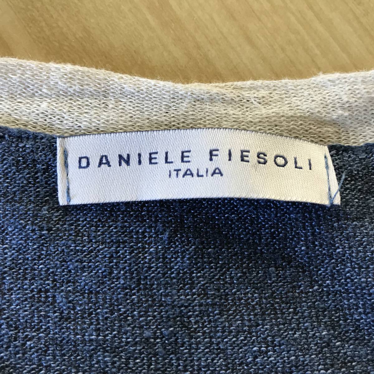 DANIELE FIESOLI ダニエレ フィエゾーリ イタリア製 リネン90％ニットカーディガン 美品(ほぼ未着用) size S/M_画像3
