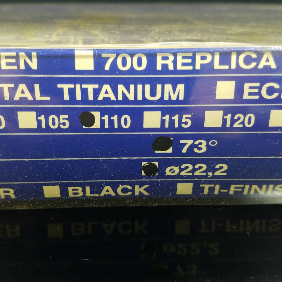 アグレッサー チタンステム　ITM STEM AGGRESSOR titanium 3AL 2.5V U.S.A　Ф22.2㎜　110㎜　144g　外箱無し_外箱は含まれません。