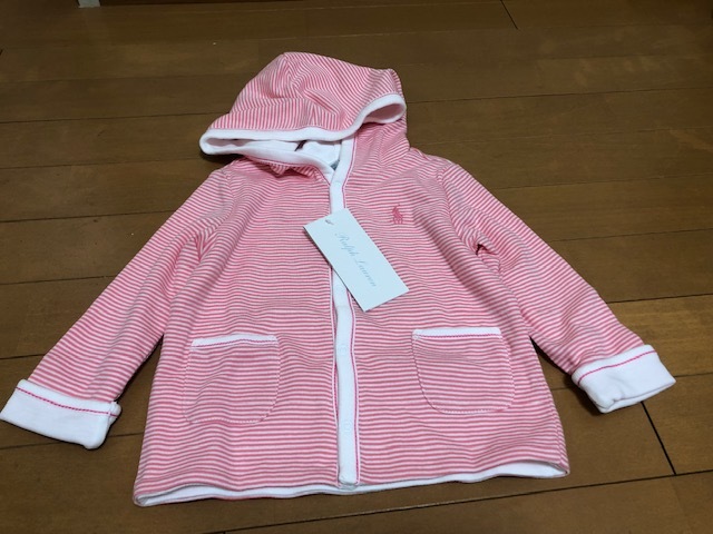  новый товар подлинный товар,Ralph Lauren [ Ralph Lauren ]. baby Parker девочка двусторонний кардиган *6980 иен быстрое решение * Япония . три . покупка *1 лет 