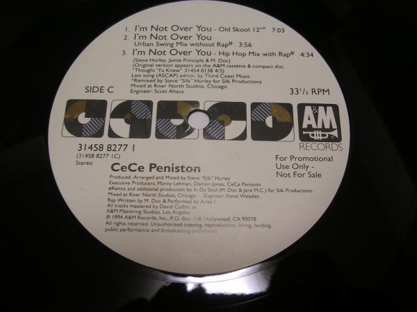 ●R&B HOUSE 12inch●CE CE PENISTON / I'M NOT OVER YOU_画像4