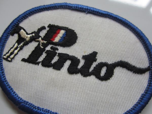 ビンテージ Pinto 馬 ムスタング ワッペン/当時物 刺繍 自動車 バイク レーシング F1 整備 作業着 90_画像4