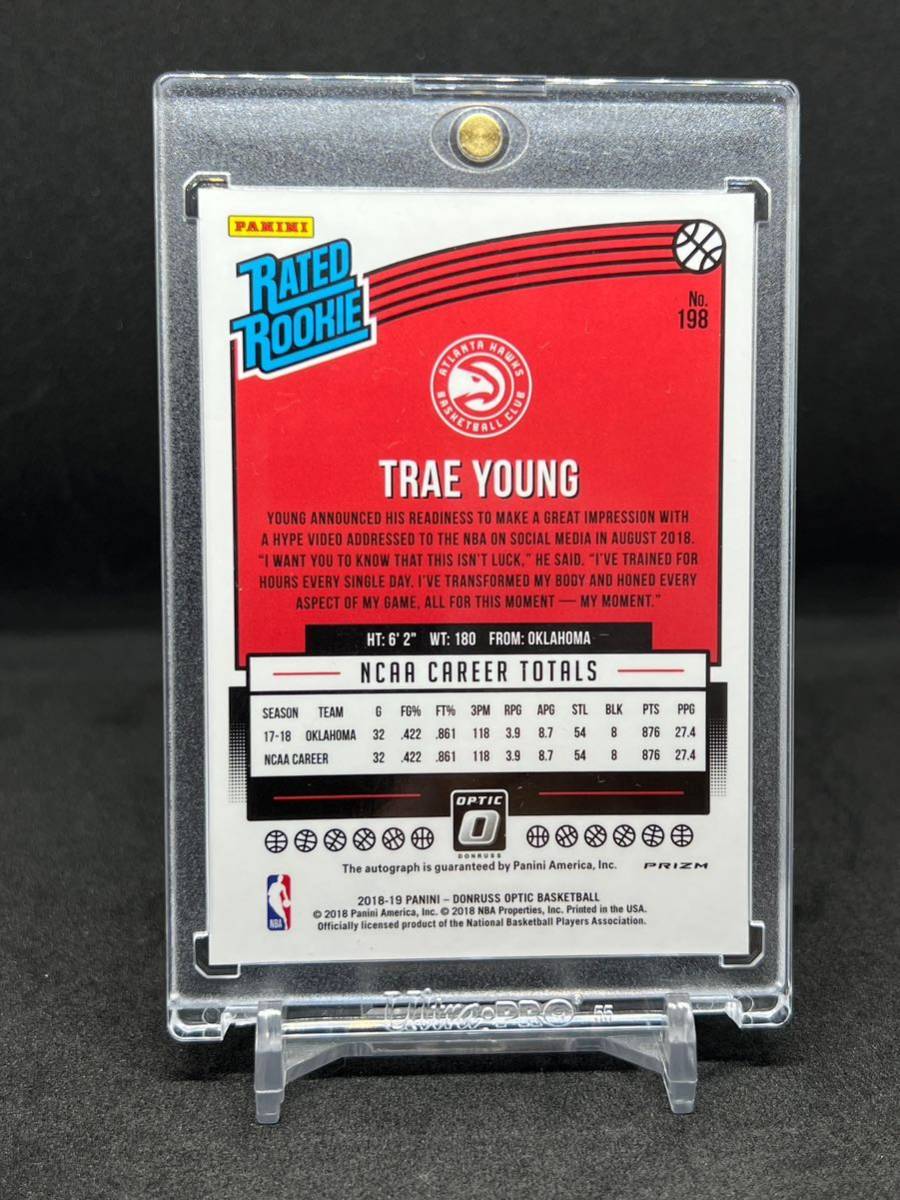 2018-19 Donruss Optic Rated Rookie auto silver Trae Young NBA