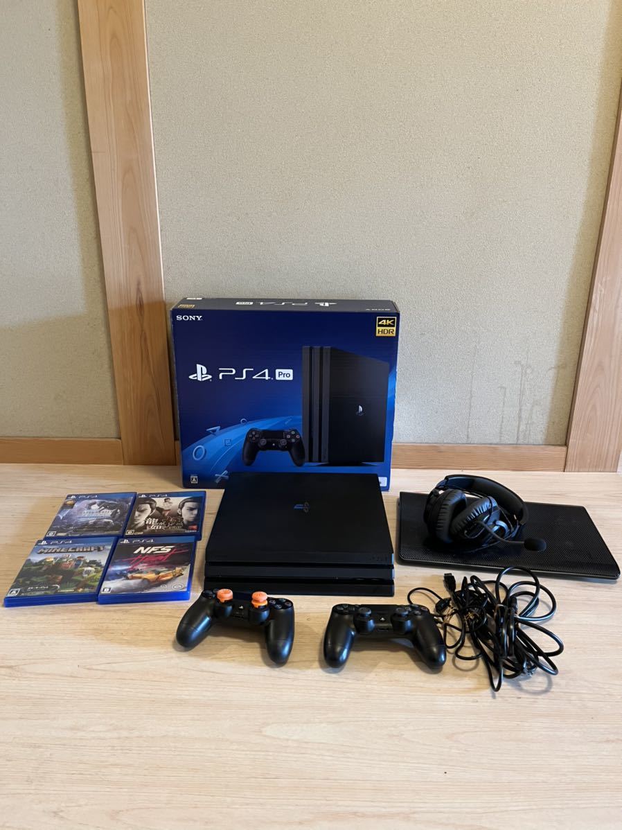 PlayStation4 ジェット ブラック PS4 Pro CUH-7200B SSD換装済み 殺菌 ...