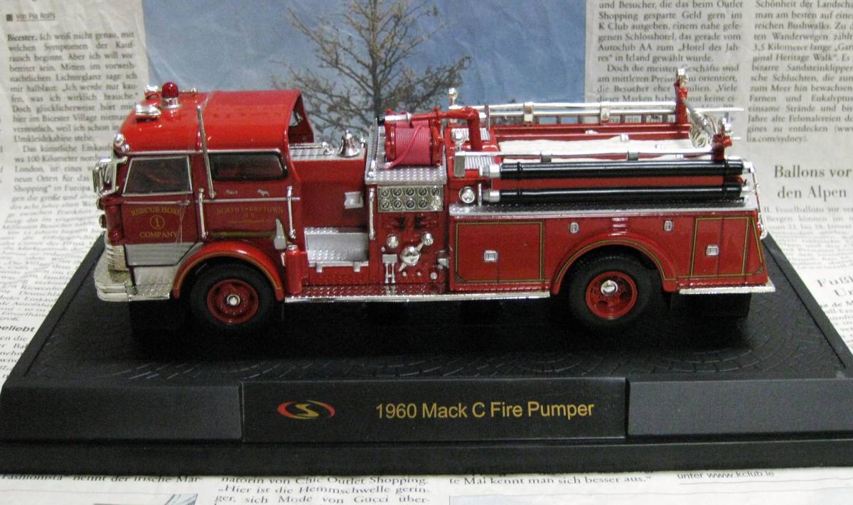 ★激レア絶版*Signature Models*1/50*1960 Mack Fire Truck レッド*消防車≠フランクリンミント_画像5