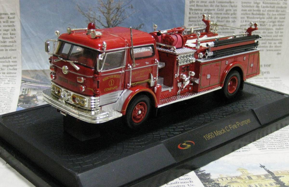 ★激レア絶版*Signature Models*1/50*1960 Mack Fire Truck レッド*消防車≠フランクリンミント_画像1