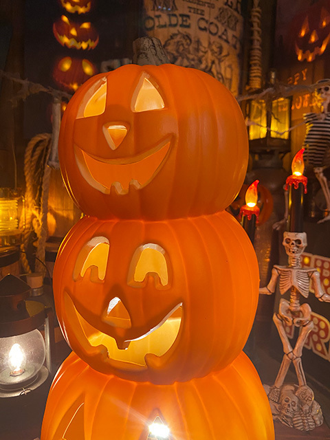  pumpkin lantern ( Triple face ) Halloween Jack *o* lantern 3 ream lantern # party decoration America miscellaneous goods 