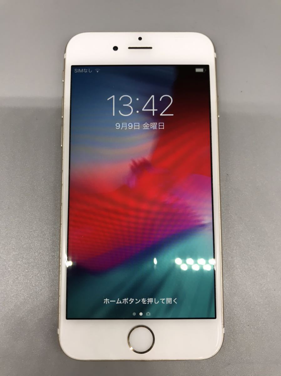 s40909-4337 Apple iPhone6 64GB ゴールド MG4J2J/A A1586 au利用制限○ 最大容量89%_画像1