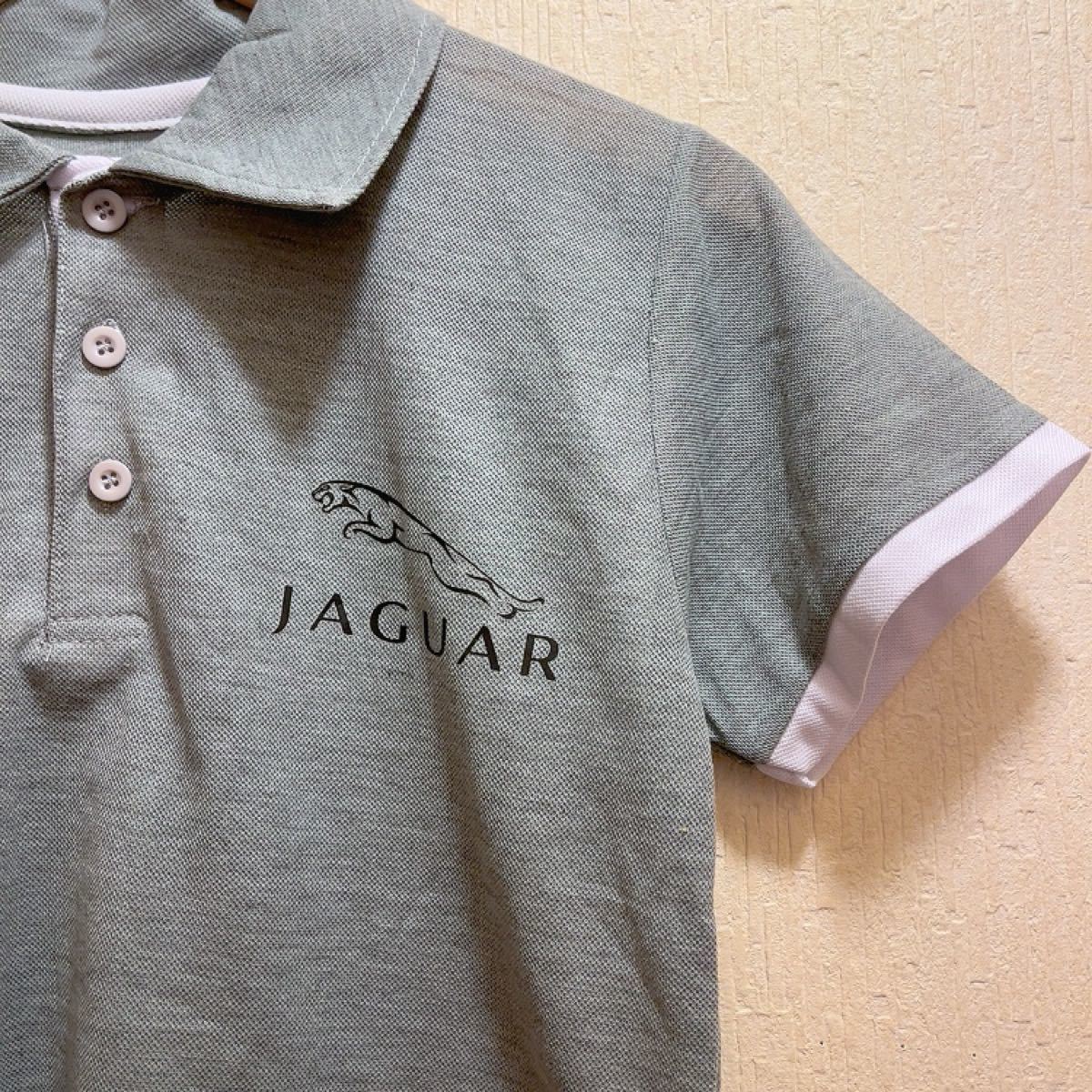 新品★JAGUARジャガーグレーメンズポロシャツ★ゴルフウェア★ユニセックス★M 半袖