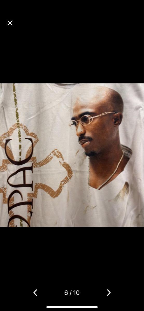 新品★ホワイト★2PAC★ヒップホップTシャツ★ユニセックス★M ★最終値下げ他フリマでもセール中★現品限り★近日削除