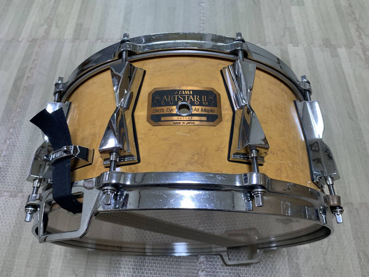 希少 状態良 TAMA 90s ARTSTARⅡ CUSTOM AC356 Birds Eye All Maple タマ アートスター２ バーズアイ  メイプル 14×6.5 スネア ドラム dw