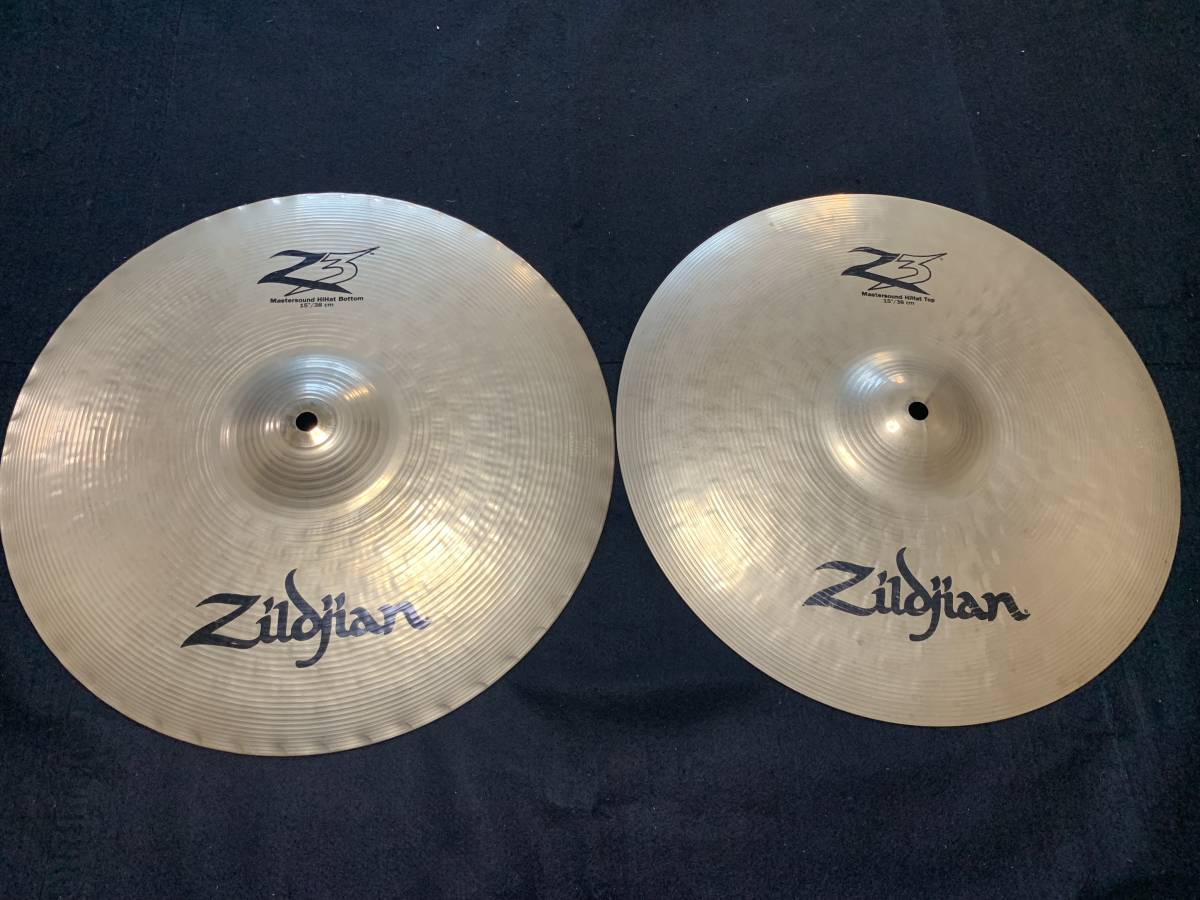 送料無料 状態良 廃番 ZILDJIAN Z3 mastersound HIHAT 15 ペア