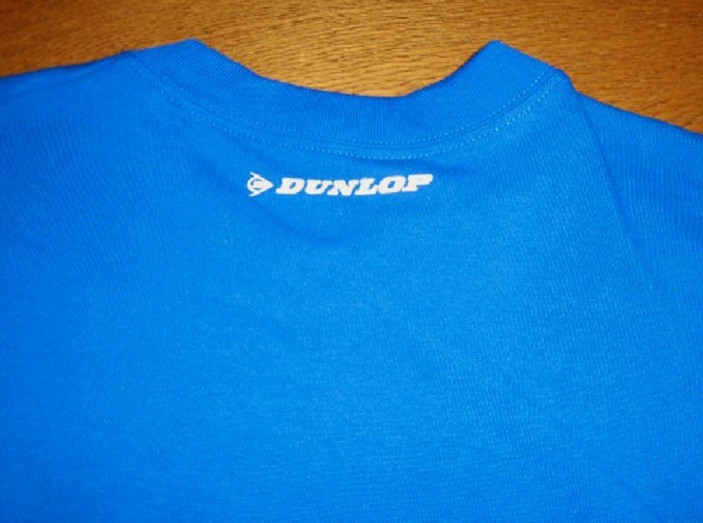 DUNLOP LE MANS ダンロップ ルマン Tシャツ 半袖 コットン 業務用 販促用 非売品 BLU F USED 良品/デジタイヤ走り屋ドリフト峠ジムカーナの画像4