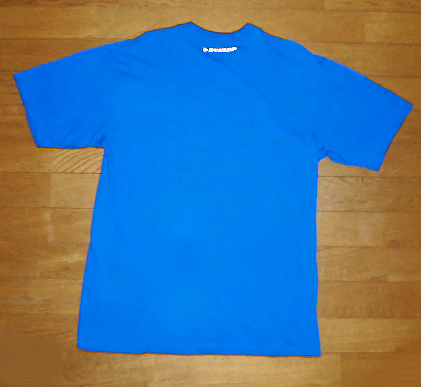 DUNLOP LE MANS ダンロップ ルマン Tシャツ 半袖 コットン 業務用 販促用 非売品 BLU F USED 良品/デジタイヤ走り屋ドリフト峠ジムカーナの画像2