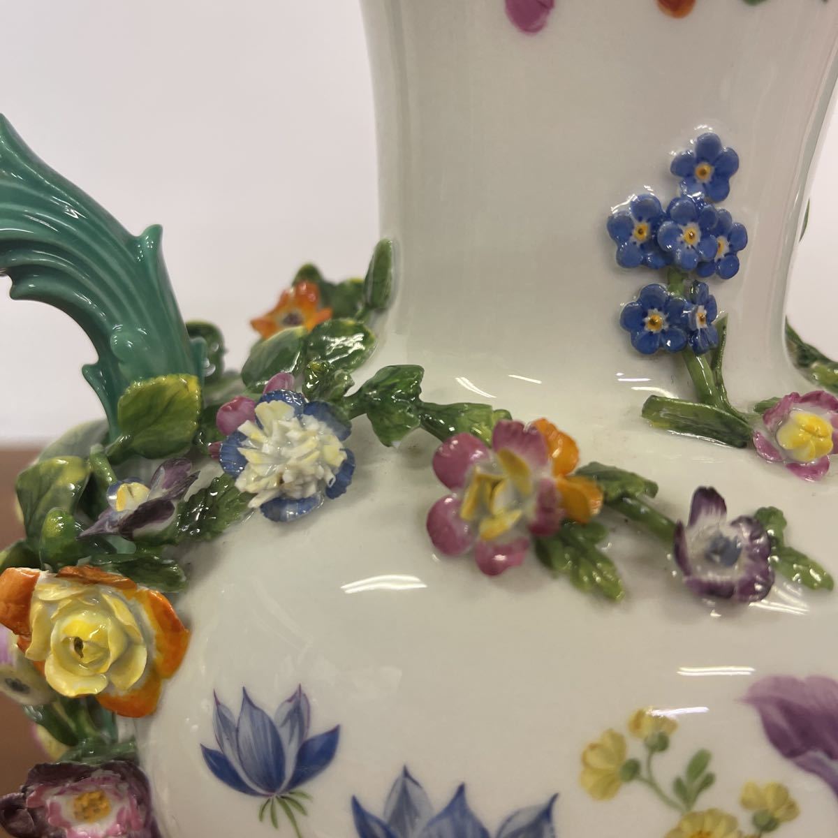 Meissen オールドマイセン 26cm フラワーベース 花瓶 アンティーク 古