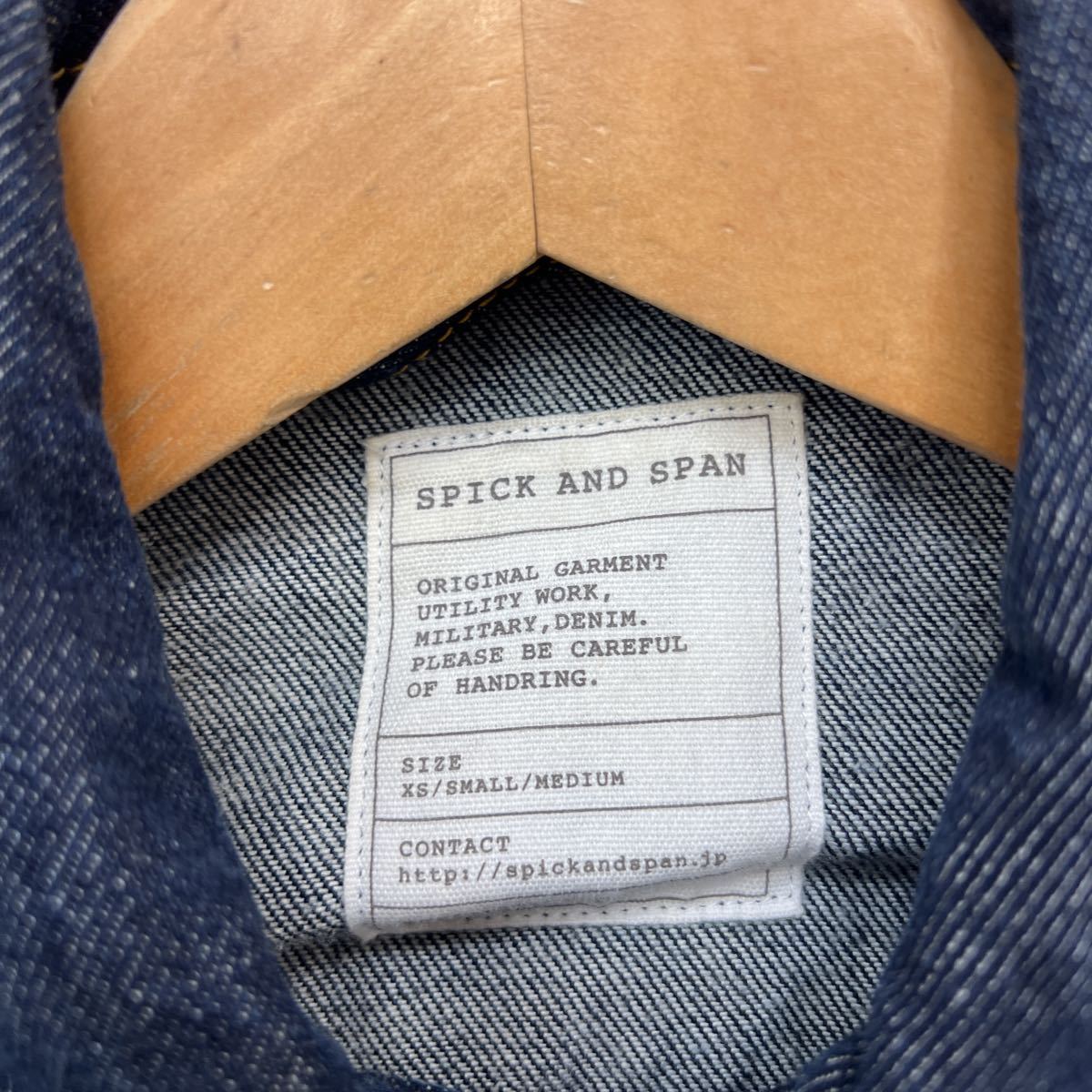 スピック&スパン ☆ Spick＆Span デニム ジャケット 38 レディース 濃紺 しっかり生地◎ 綺麗めカジュアル♪ 定番 着回ししやすさ◎■S504_画像6