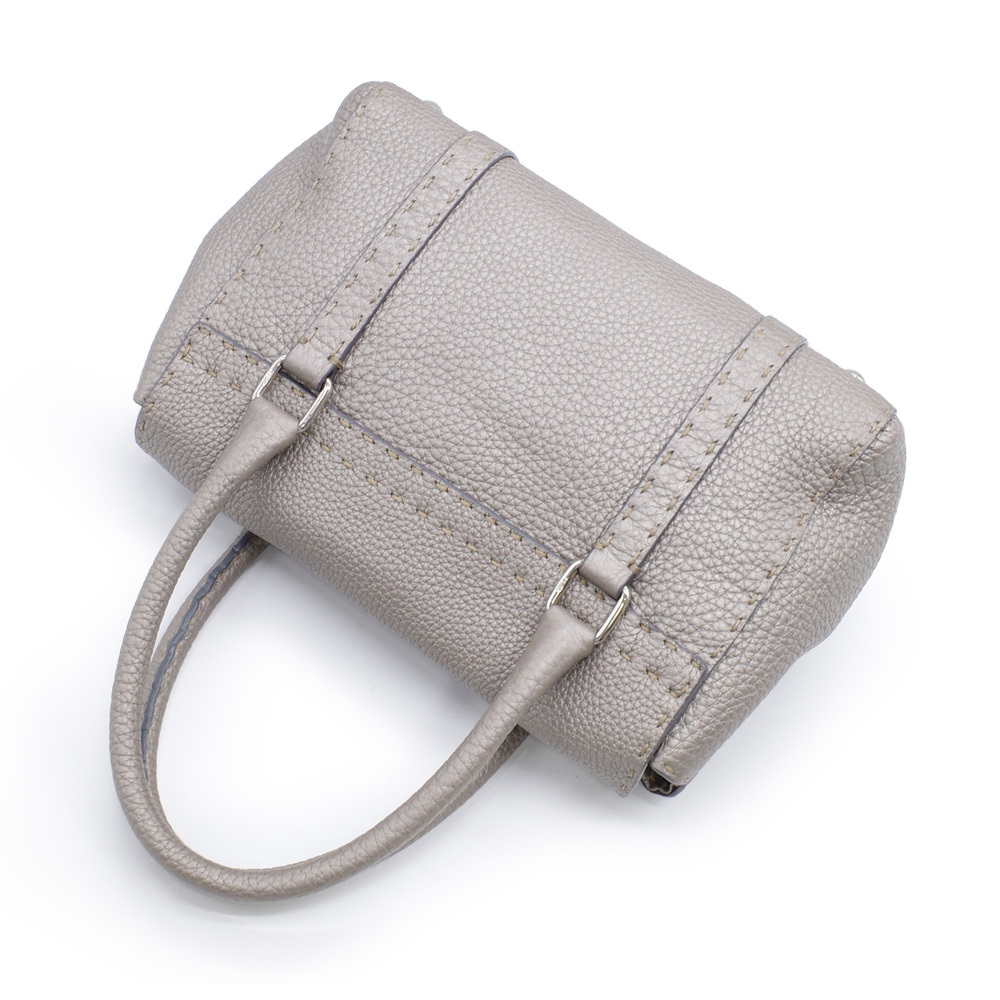 美品 FENDI フェンディ セレリア ミニリンダ ハンドバッグ グレージュ