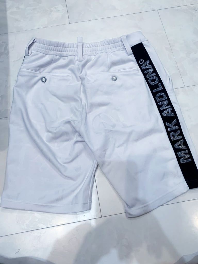 完売 美品 マークアンドロナmark&lona ストレッチ ハーフパンツ M相当-
