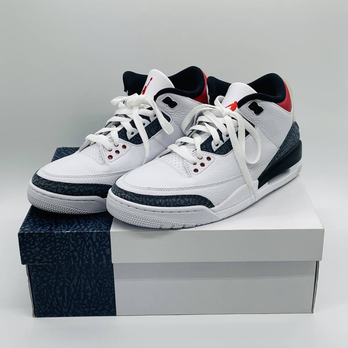 【新品未使用】Jordan 3 Retro SE-T CO JP Fire Red Denim CZ6433-100 ナイキ エアジョーダン レトロ  ファイヤー レッド ホワイト yeezy