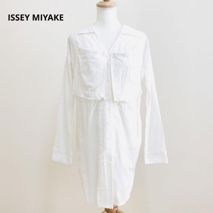 【人気商品!】 ISSEY ワンピース MIYAKEイッセイミヤケ ロング ドット シャツ ワンピース 【人気商品!】 ISSEY ワンピース MIYAKEイッセイミヤケ ロング ドット シャツ ワンピース