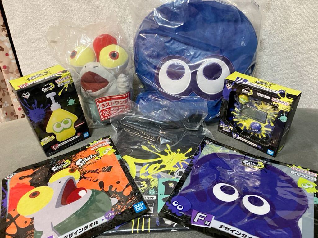スプラトゥーン3 一番くじ A賞タコブランケットインクッション B賞