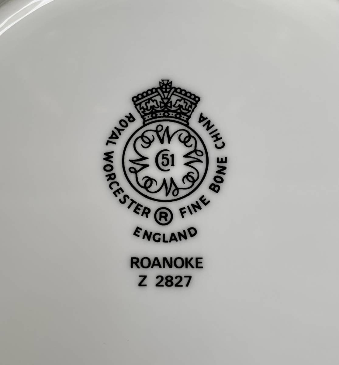 ★ROYAL WORCESTER★FINE BONE CHINA★ENGLAND★ROANOKE★Z2827★ロイヤルウースター★ケーキ★皿★プレート★6枚★食器★陶磁器★英国★_画像7