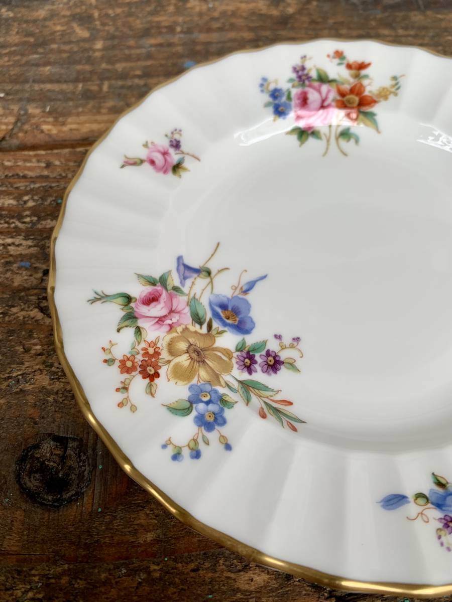 *ROYAL WORCESTER*FINE BONE CHINA*ENGLAND*ROANOKE*Z2827* Royal Worcester * кекс * тарелка * plate *6 листов * посуда * керамика * Британия *