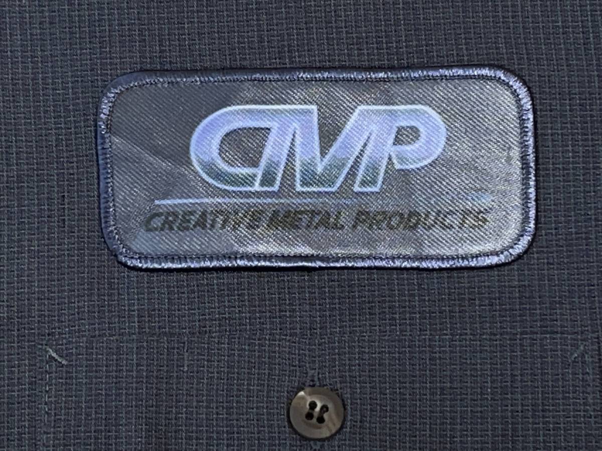 ☆送料無料☆ CiNTAS シンタス USA直輸入 古着 半袖 CREATIVE METAL PRODUCTS ワークシャツ メンズ L グレー トップス 中古 即決の画像6