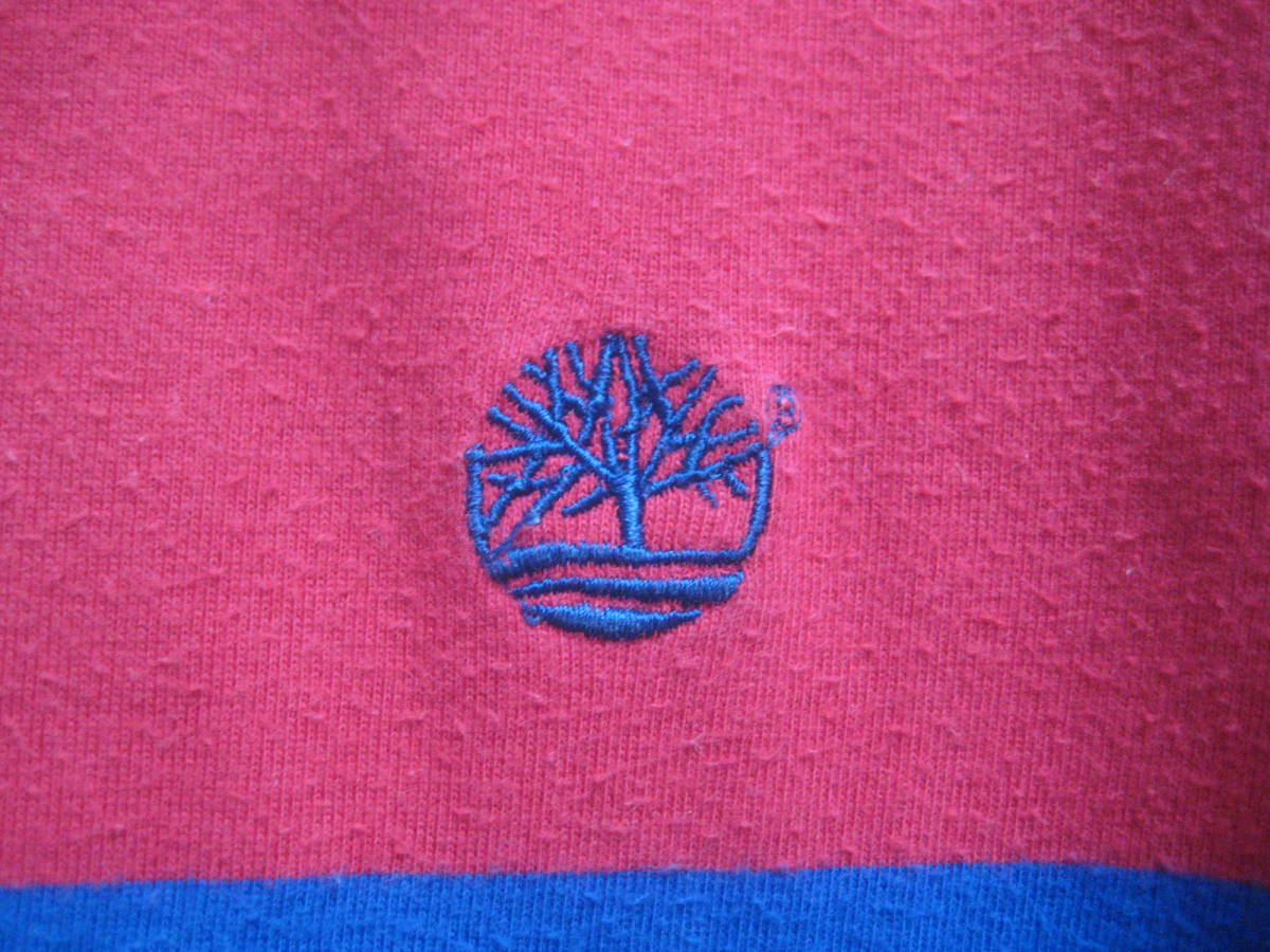 一点物!! Timberland ティンバーランド ワンポイント刺繍ロゴ ボーダーTシャツ サイズ M_画像5
