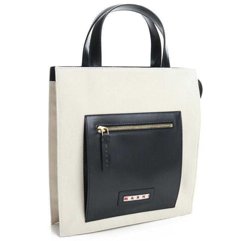 マルニ MARNI トートバッグ ブランドバッグ SHMP0068Q0　P2994　ZN015 ホワイト系 ブラック