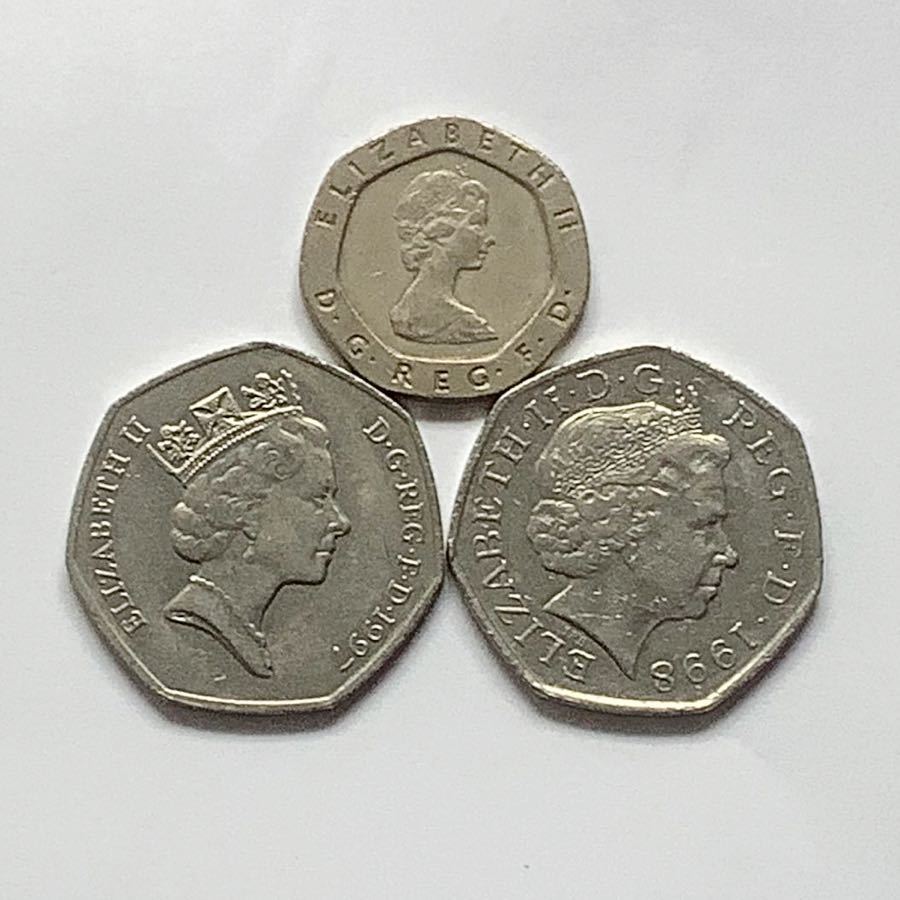 品セール イギリス エリザベス女王肖像デザイン 3種類 50ペンス硬貨 1997年 1998年 20ペンス硬貨 1983年 各1枚ずつ 3枚まとめて(ヨーロッパ)｜売買されたオークション情報、yahooの商品情報をアーカイブ公開  - オークファン（aucfan.com）