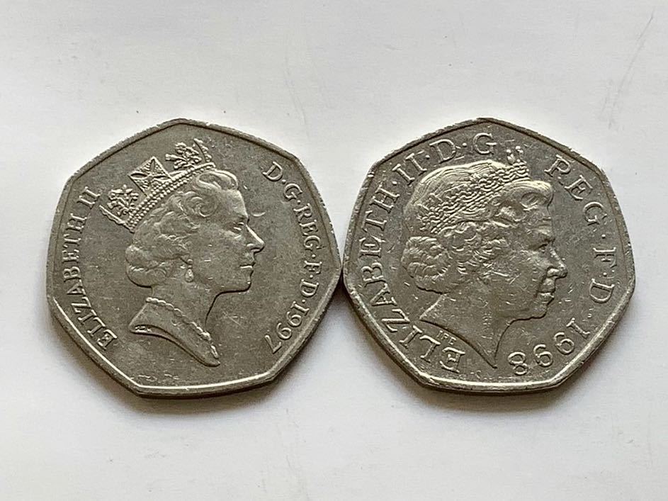 品セール イギリス 50ペンス硬貨 1997年 1998年 各1枚ずつ 2枚まとめて(ヨーロッパ)｜売買されたオークション情報、yahooの商品情報をアーカイブ公開  - オークファン（aucfan.com）
