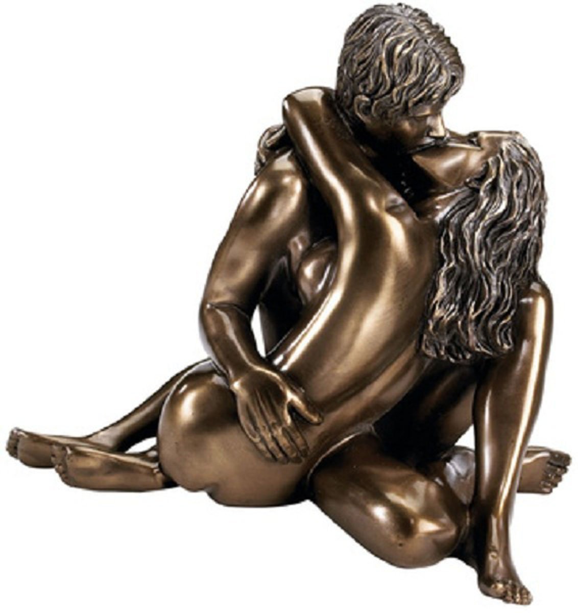 ロマンチックな抱き合う恋人達（カップル） ブロンズ風 男女オブジェヌード 彫像 彫刻/ ファッションホテル (輸入品
