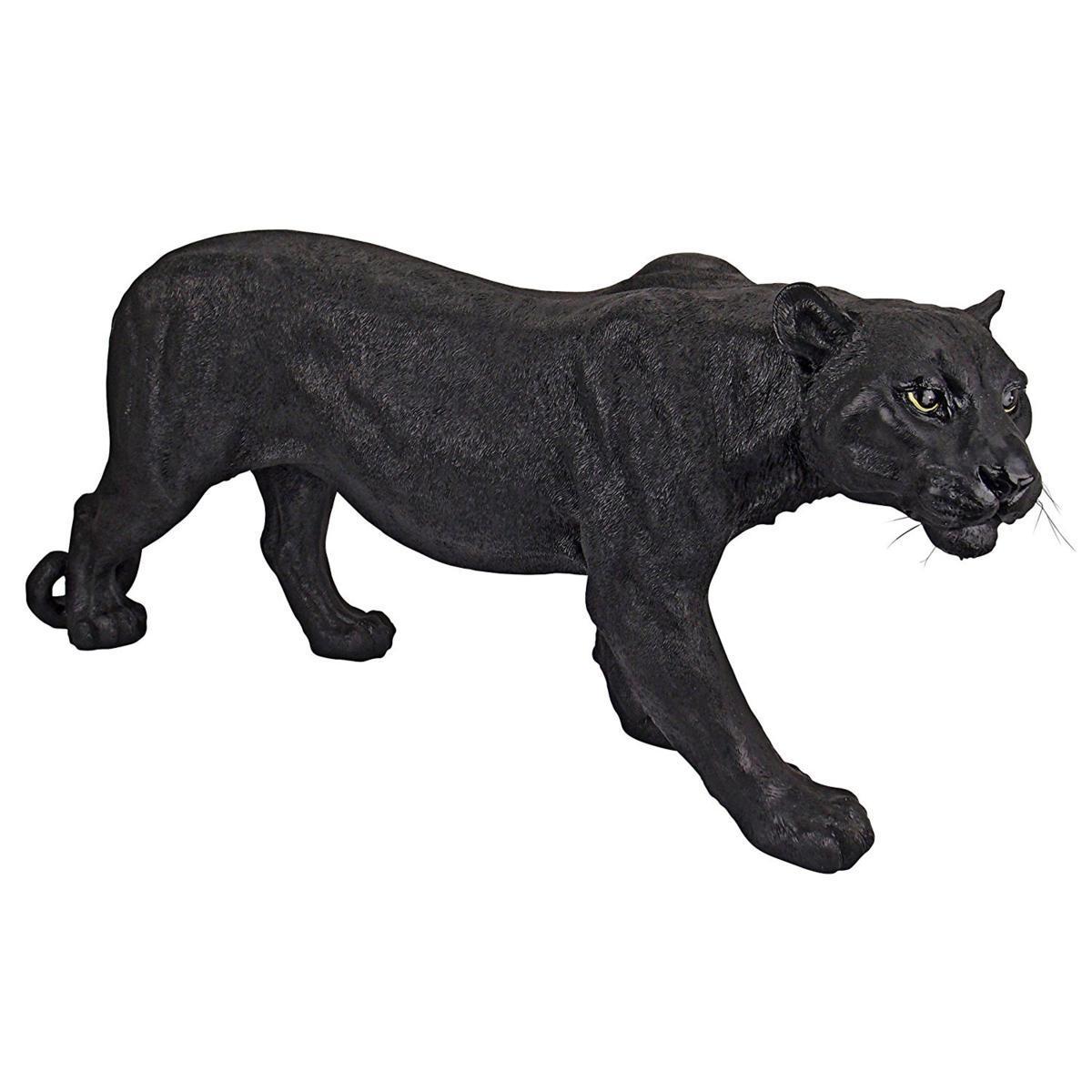 動物彫刻オブジェ シャドー・プレデター ブラックパンサー(黒豹) ガーデンインテリア彫像 サイズ；ラージ(輸入品