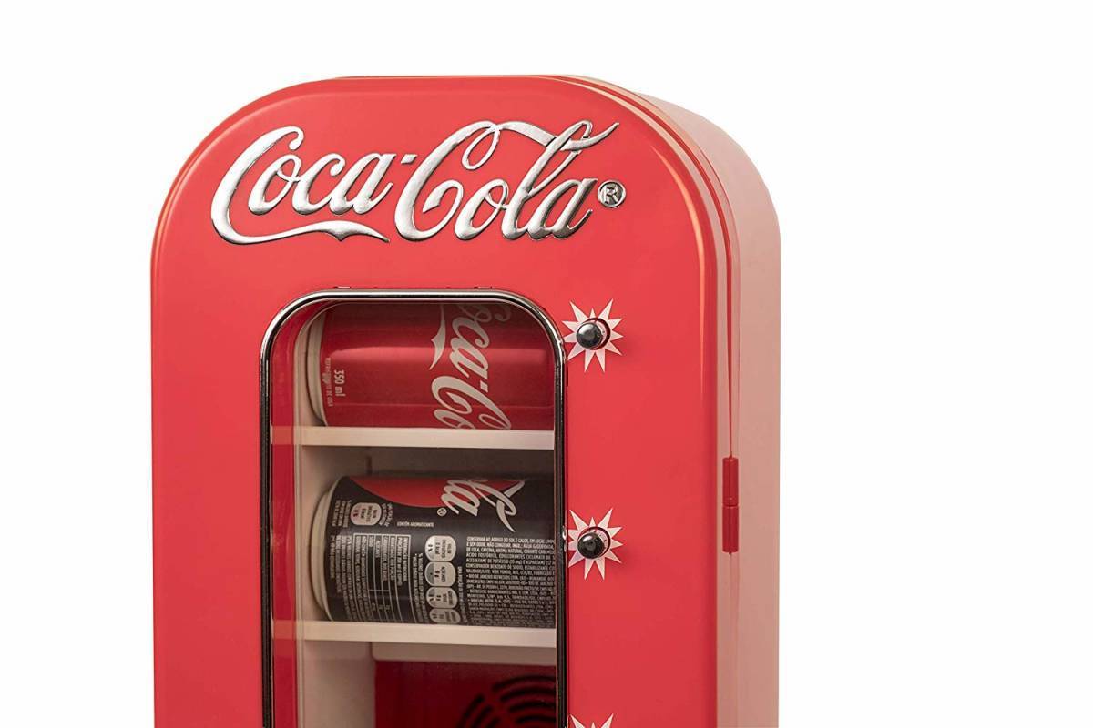 COCA-COLA コカ・コーラ レトロ調 コカコーラ 自動販売機型冷蔵庫 レトロベンディングマシーン CVF18-G 10缶収納型[輸入品]_画像3