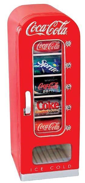 COCA-COLA コカ・コーラ レトロ調 コカコーラ 自動販売機型冷蔵庫 レトロベンディングマシーン CVF18-G 10缶収納型[輸入品]_画像1