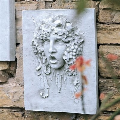 酒 葡萄の神 ヴァッパ(婆敷) バッカス神 イタリアンスタイルの壁の彫刻 ガーデン彫像/ ワインバー カフェバー(輸入品