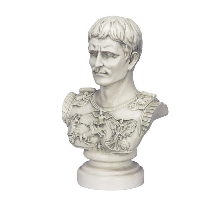 プリマポルタのアウグストゥス シーザー胸像 英雄彫像 高さ約38ｃｍ / ローマ帝国 勇気 英雄 皇帝 社長室（輸入品_画像8