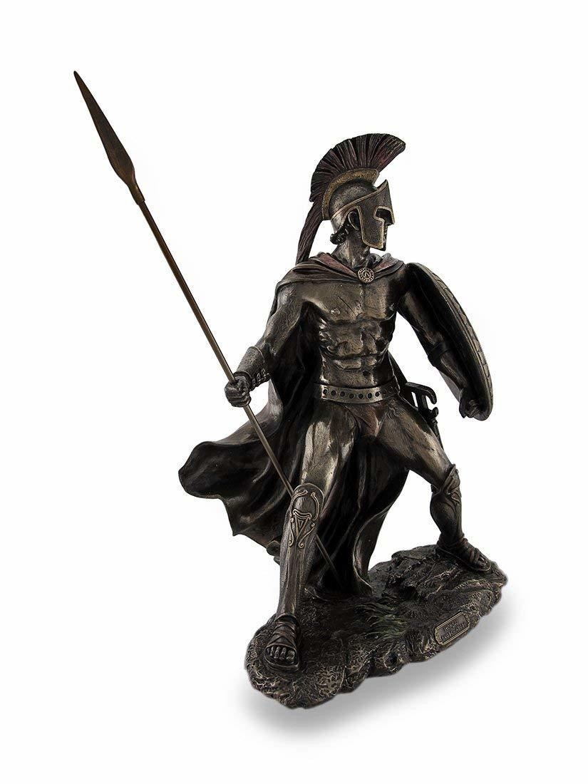 古代ギリシア スパルタ王 戦士 レオニダス ブロンズ風彫像 彫刻/ ペルシャ戦争 テルモピュライの戦い（輸入品）_画像3